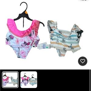 Disney Minnie Mouse Pink and Blue Swimsuit Sets 4t & 4/5